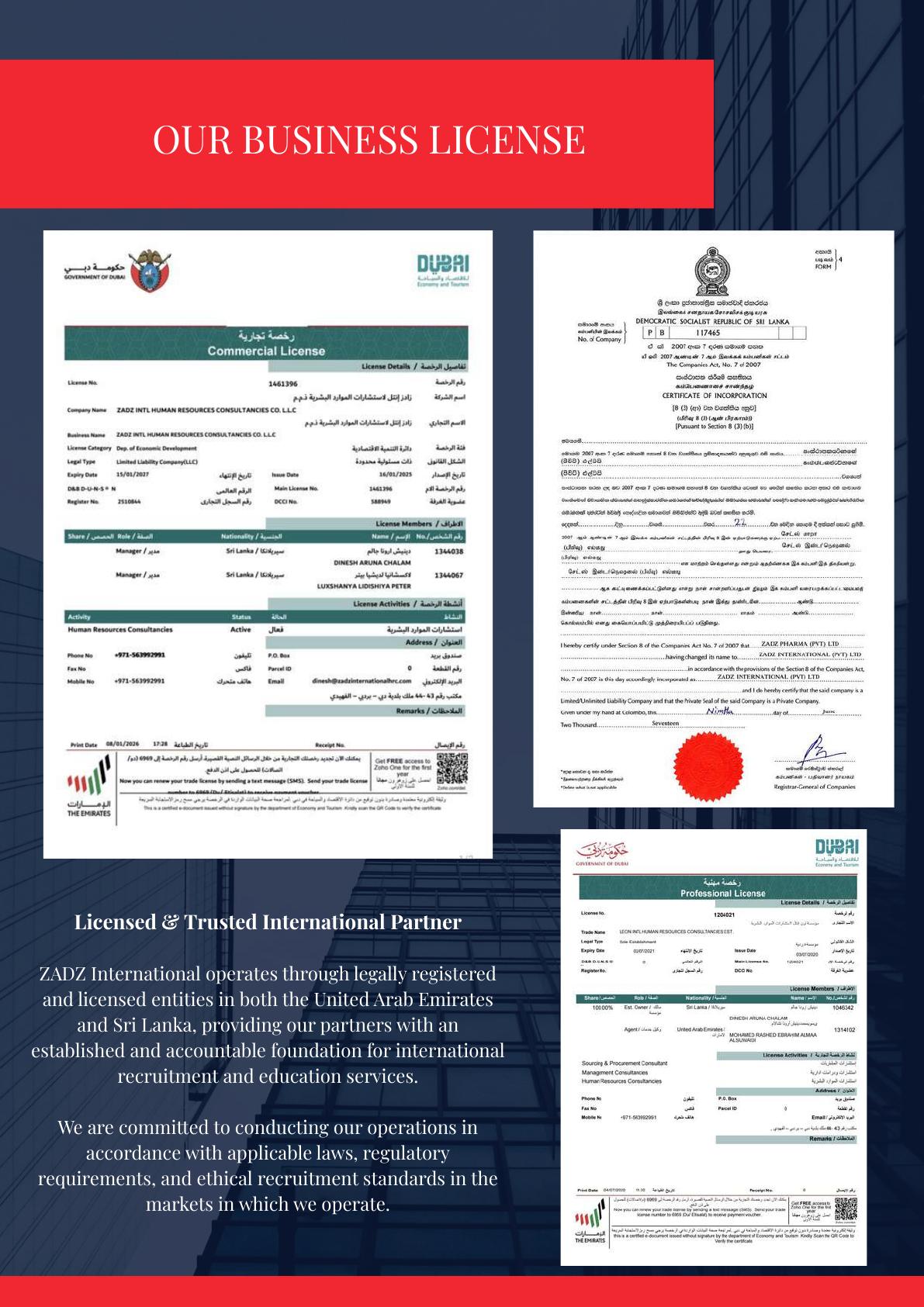 ZADZ International immigration consultancy profile, page 14 of 15