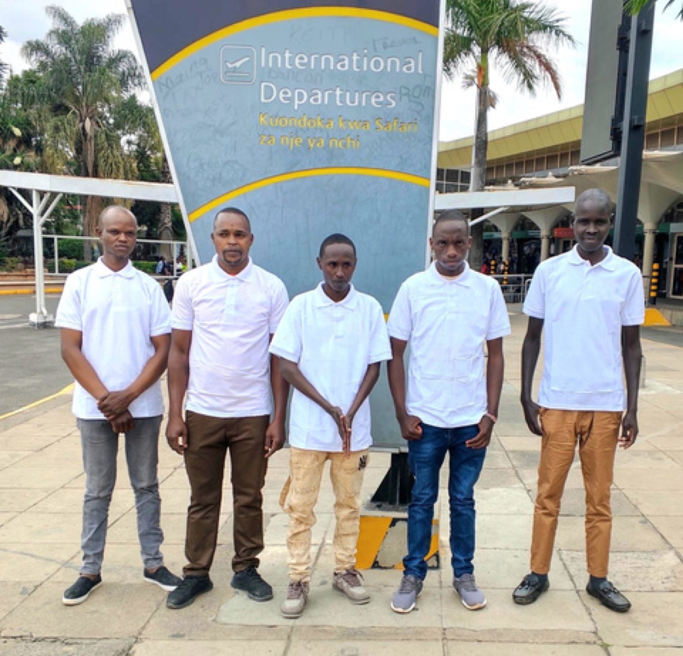 Placed candidates at International Departures